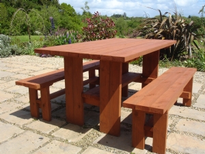 New table & benches New table & benches