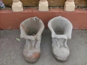 A little under the weather,the garden boots. A little under the weather,the garden boots.