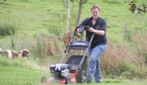 Hard at work serious daughter Hard at work serious daughter