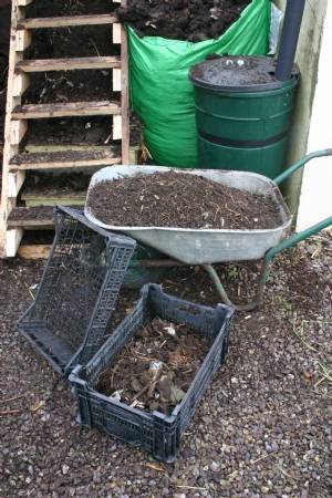 Cleaning up the compost Cleaning up the compost